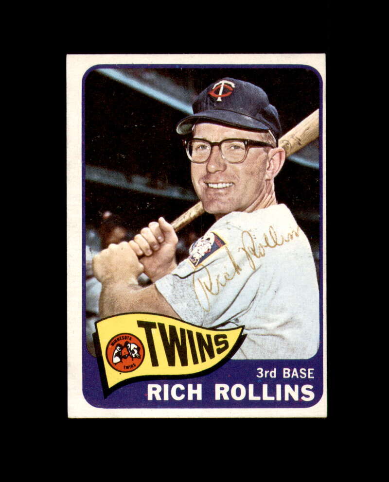 Rich Rollins Hand Signed 1965 Topps Minnesota Twins Autograph