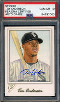 Tim Anderson Gem Mint 10 PSA DNA Signed 2017 Topps Gallery Autograph