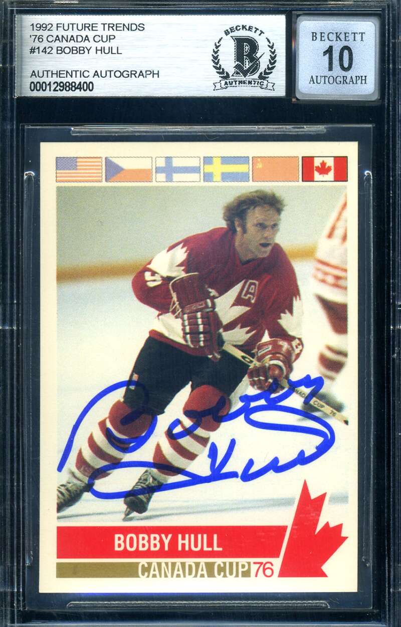 Bobby Hull Beckett Gem Mint 10 Signed 1992 Future Trends Autograph