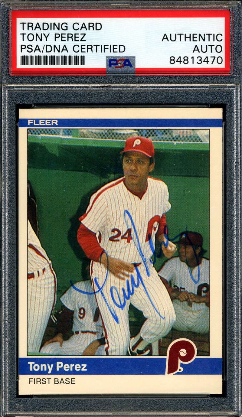 Tony Perez PSA DNA Signed 1984 Fleer Autograph