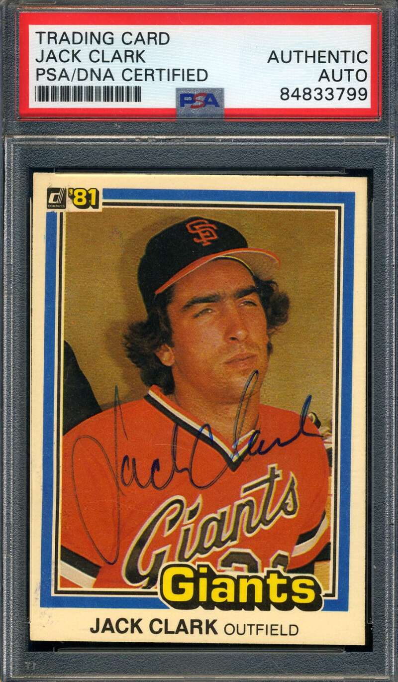 Jack Clark PSA DNA Signed 1981 Donruss Autograph