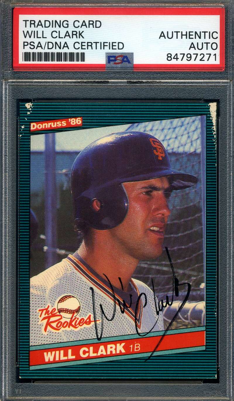 Will Clark PSA DNA Signed 1986 Donruss Rookie Autograph