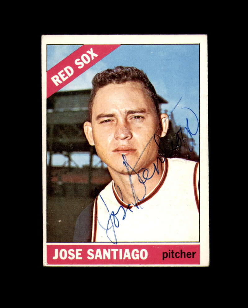 Jose Santiago Hand Signed 1966 Topps Boston Red Sox Autographed