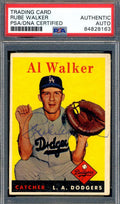 Rube Walker PSA DNA Signed 1958 Topps Autographed