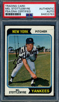 Mel Stottlemyre PSA DNA Coa Signed 1974 Topps Autograph