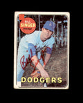 Bill Singer Hand Signed 1969 Topps Los Angeles Dodgers Autographed