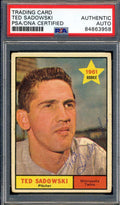 Ted Sadowski PSA DNA Signed 1961 Topps Rookie Autograph