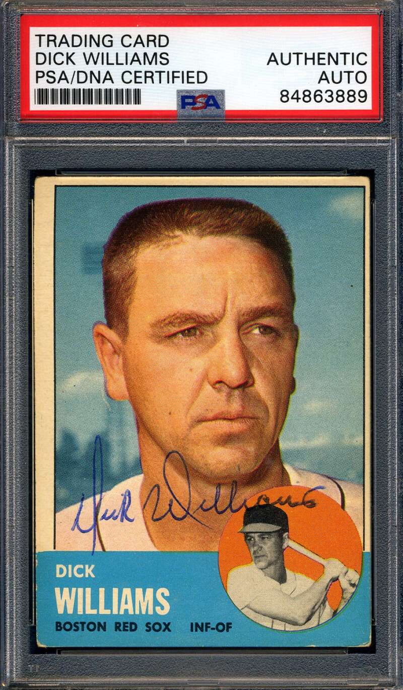 Dick Williams PSA DNA Signed 1963 Topps Autograph