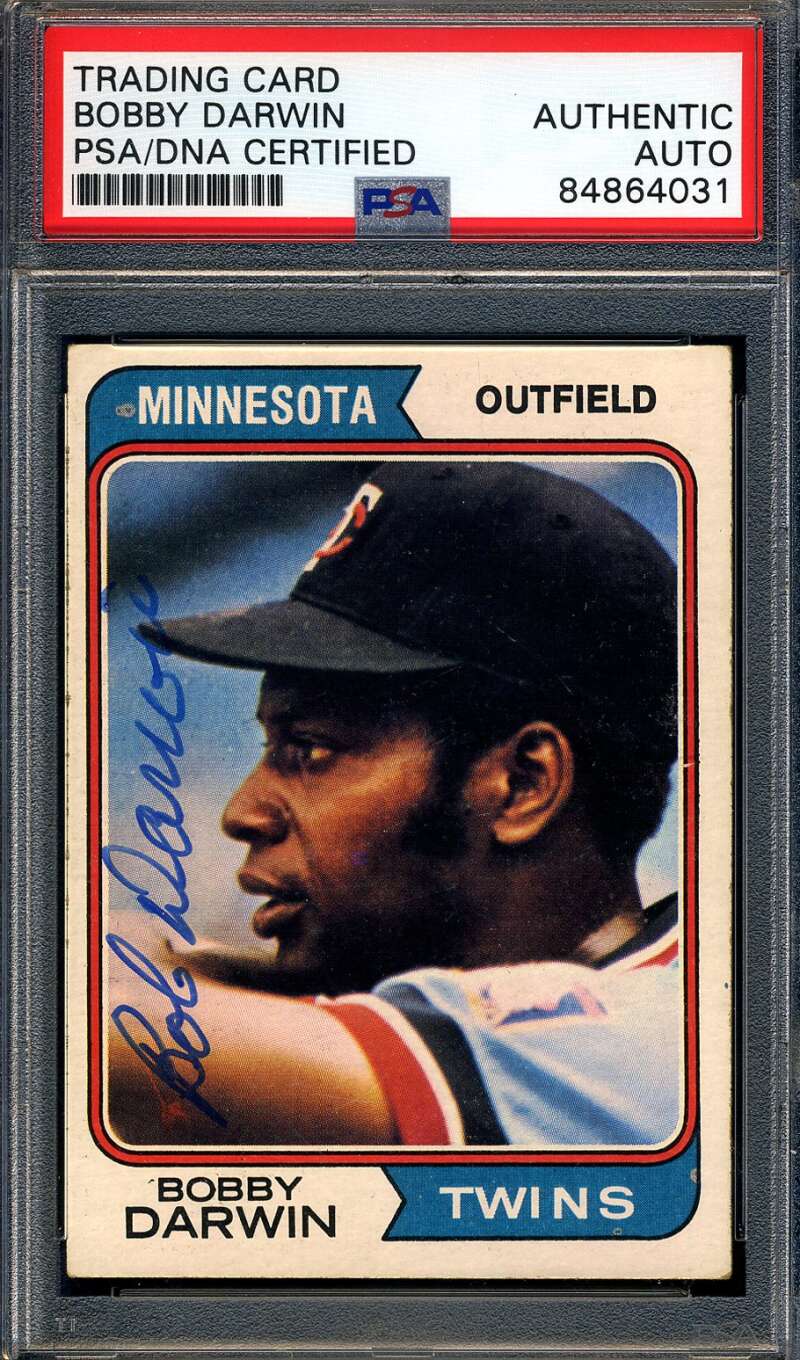 Bobby Darwin PSA DNA Signed 1974 Topps Autograph