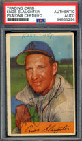 Enos Slaughter PSA DNA Coa Signed 1954 Bowman Autograph