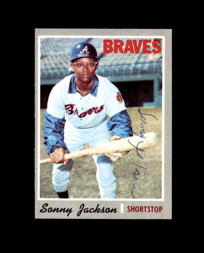 Sonny Jackson Signed 1970 Topps Atlanta Braves Autographed