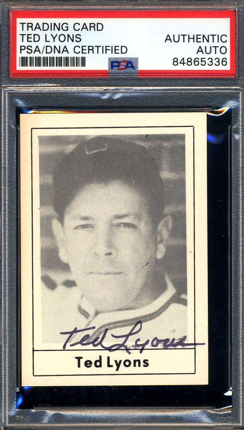 Ted Lyons PSA DNA Signed 1978 Grand Slam Autograph