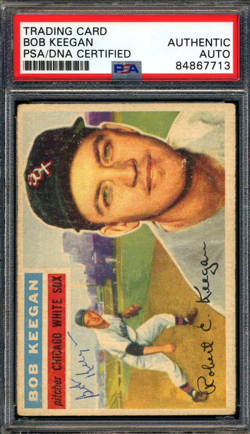 Bob Keegan PSA DNA Signed 1956 Topps Autograph