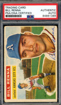 Bill Renna PSA DNA Signed 1956 Topps Autograph