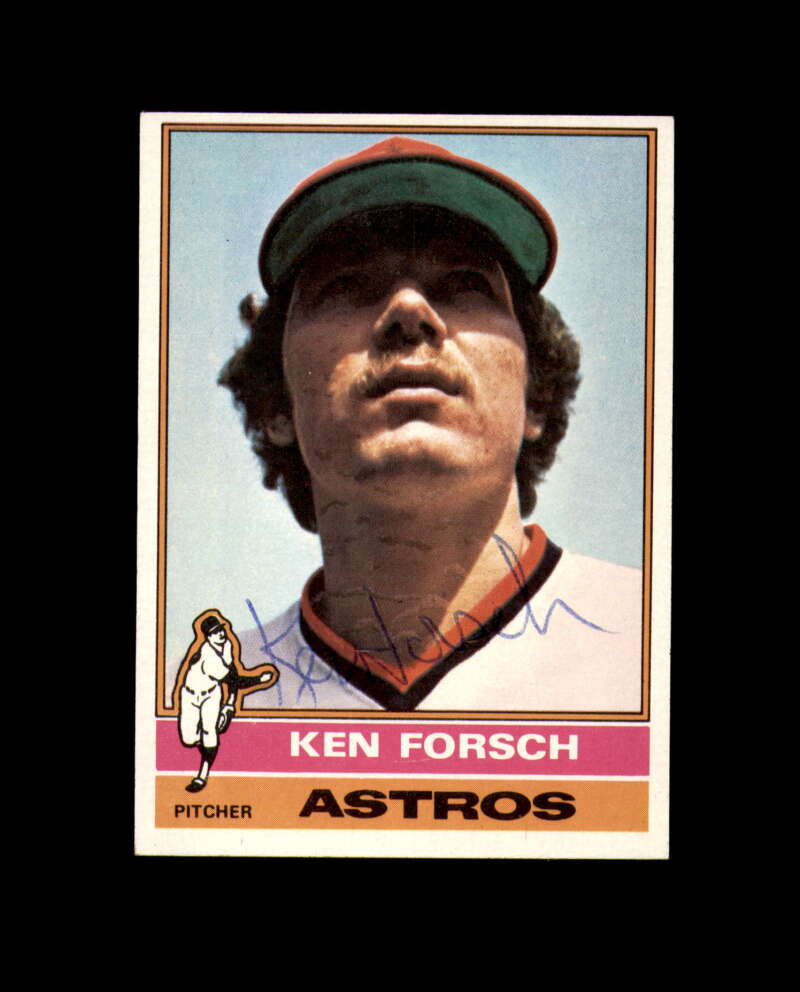 Ken Forsch Hand Signed 1976 Topps Houston Astros Autograph