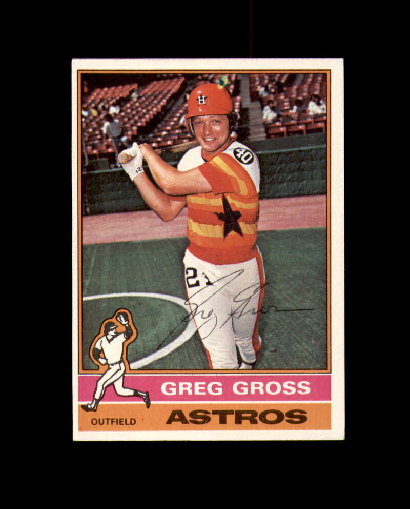 Greg Gross Hand Signed 1976 Topps Houston Astros Autographed
