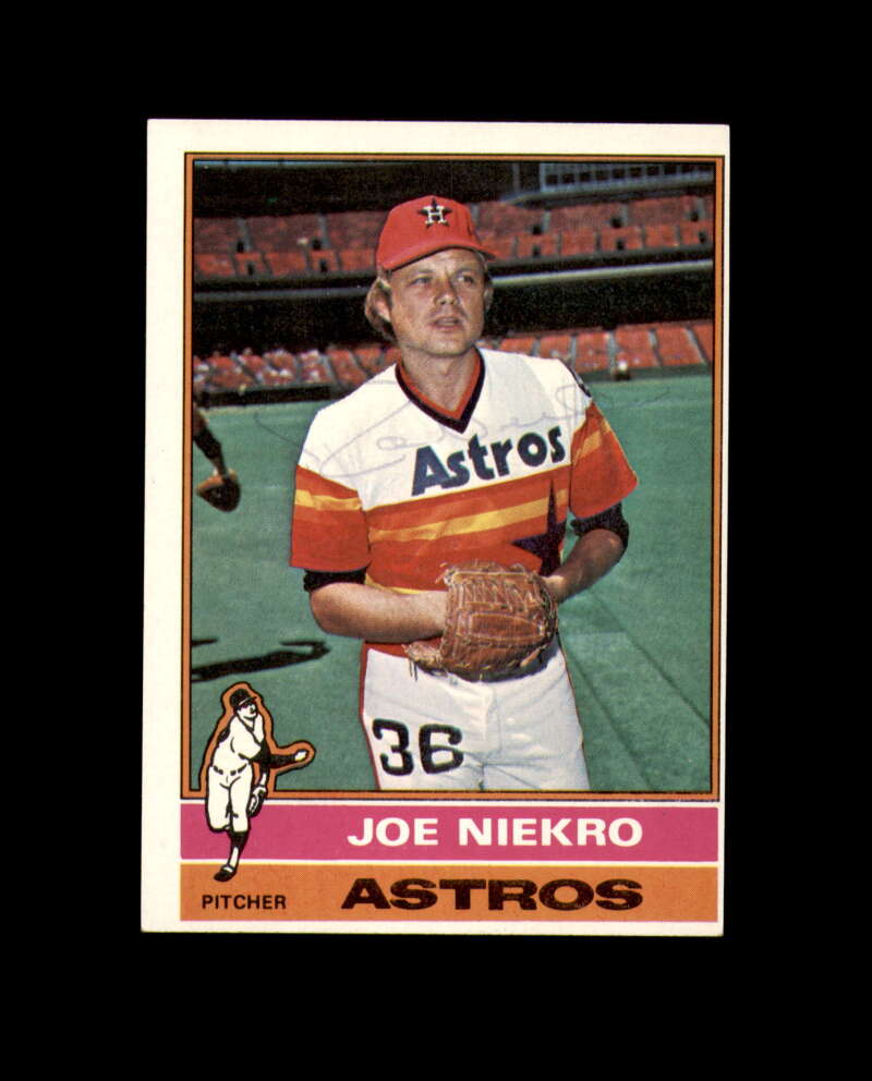Joe Niekro Hand Signed 1976 Topps Houston Astros Autographed