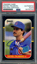 Rafael Palmeiro PSA DNA Coa Signed 1987 Donruss Rated Rookie Autograph