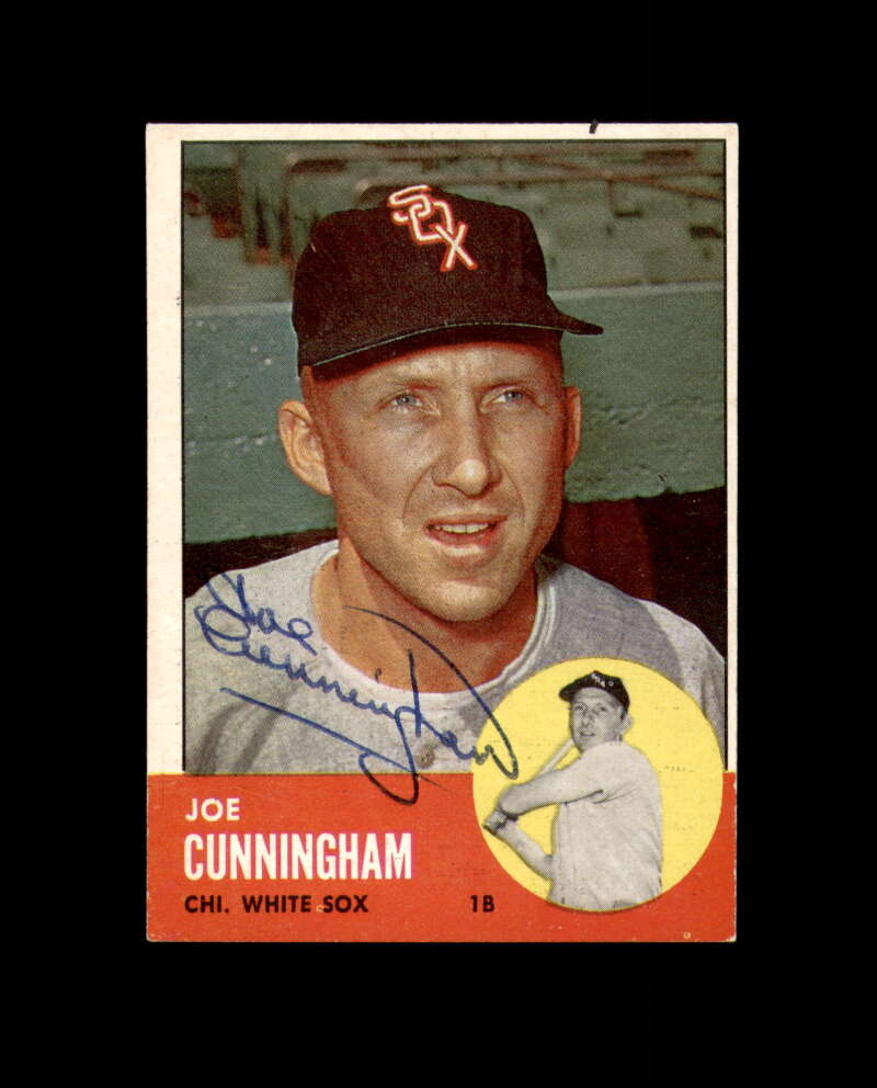 Joe Cunningham Signed 1963 Topps Chicago White Sox Autograph