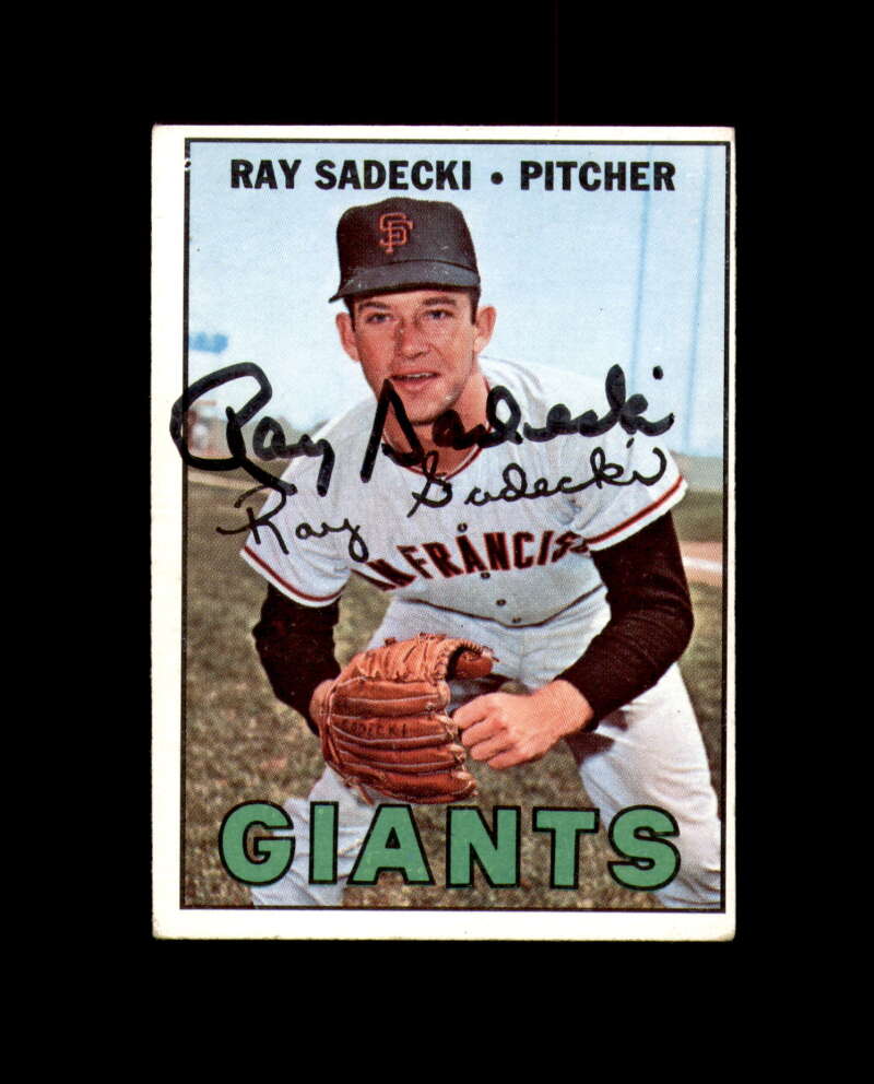 Ray Sadecki Signed 1967 Topps San Francisco Giants Autograph