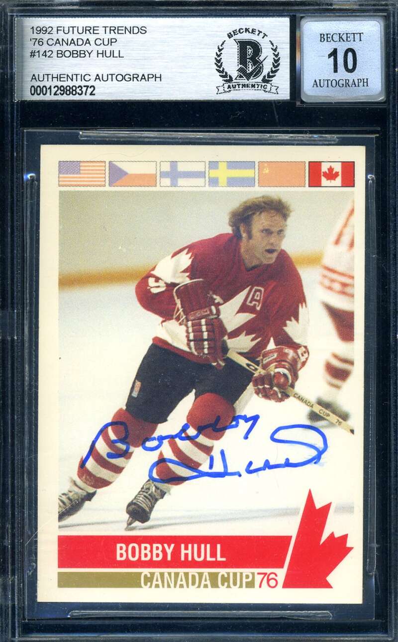 Bobby Hull Gem Mint 10 Beckett Signed 1992 Future Trends Autograph