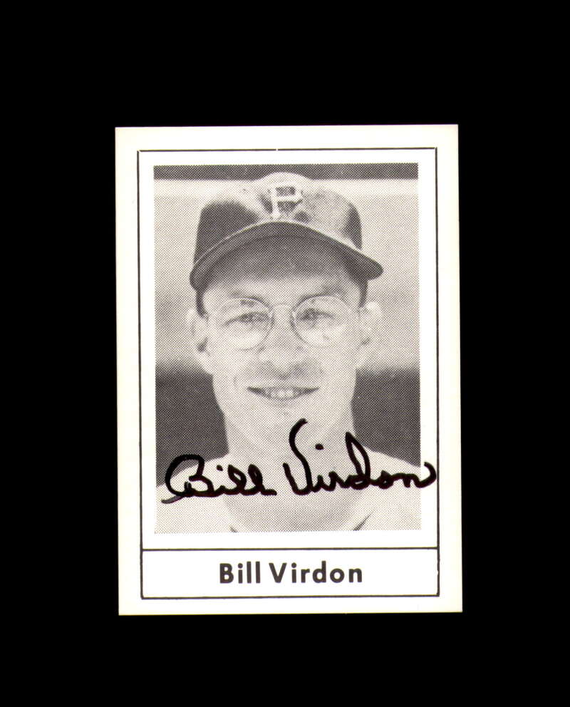Bill Virdon Signed 1978 Grand Slam Pittsburgh Pirates Autograph