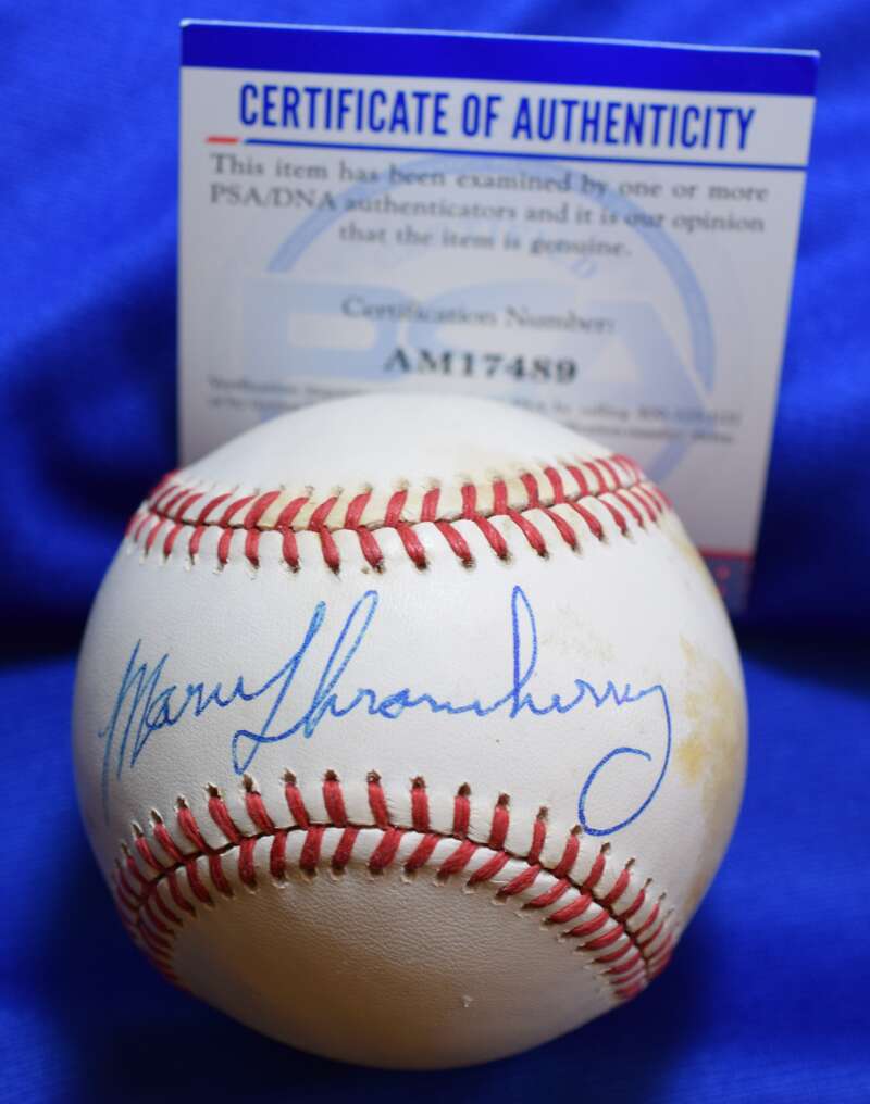 Marv Throneberry PSA DNA Coa Autograph American League Signed Baseball