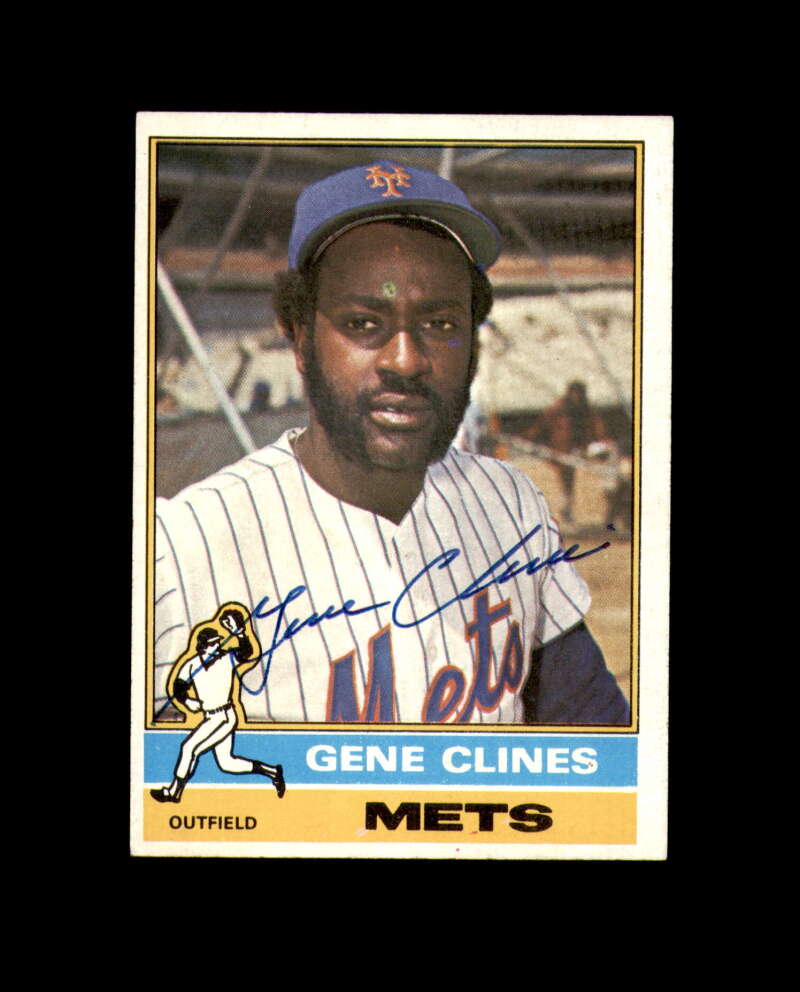 Gene Clines Signed 1976 Topps New York Mets Autograph