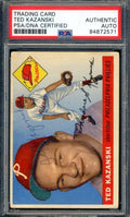 Ted Kazanski PSA DNA Signed 1955 Topps Autograph