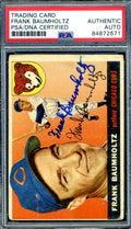 Frank Baumholtz PSA DNA Signed 1955 Topps Autograph