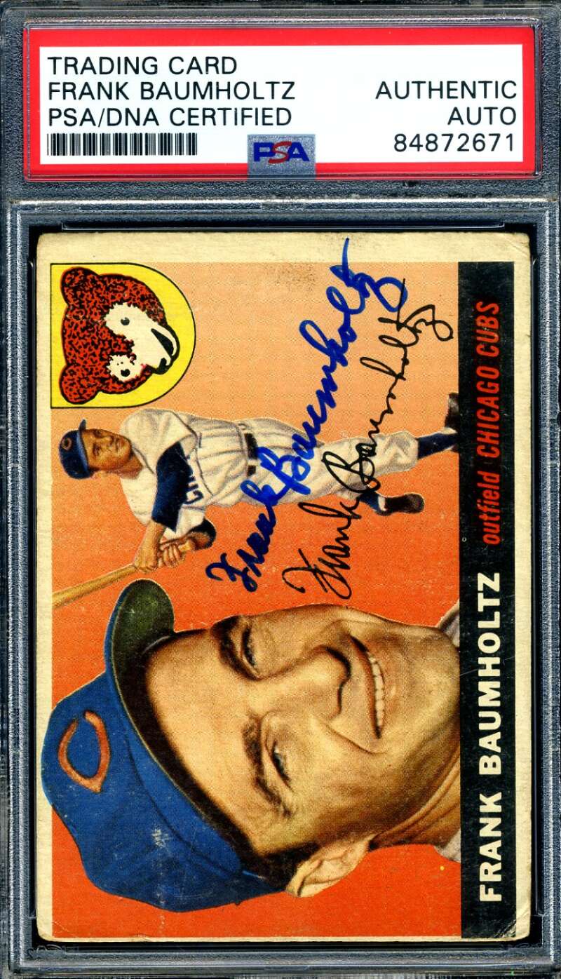 Frank Baumholtz PSA DNA Signed 1955 Topps Autograph