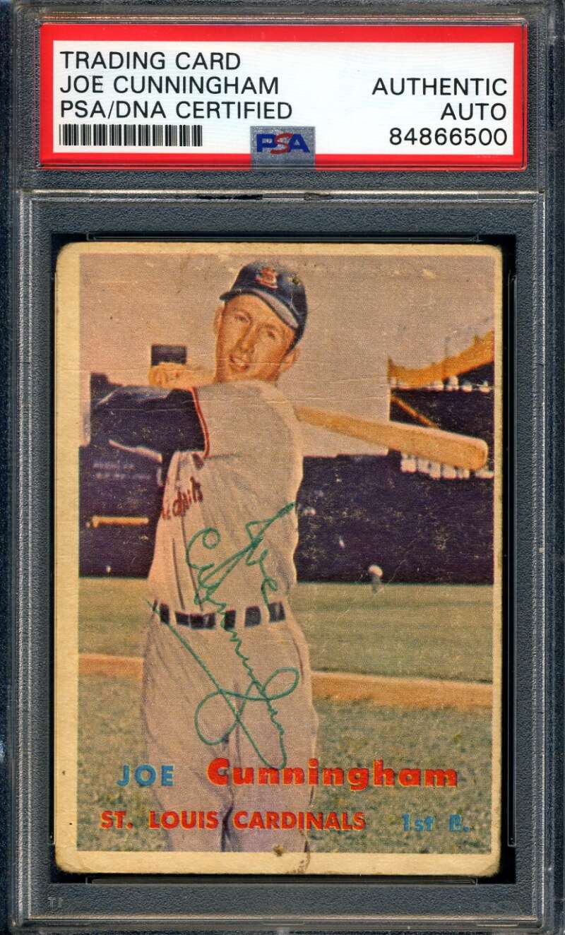 Joe Cunningham PSA DNA Signed 1957 Topps Autographed