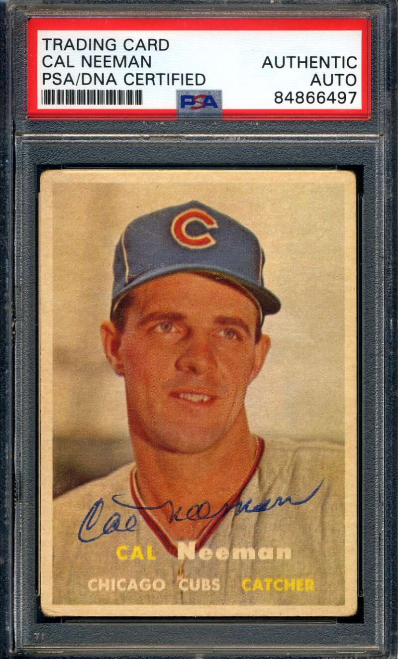 Cal Neeman PSA DNA Signed 1957 Topps Autograph