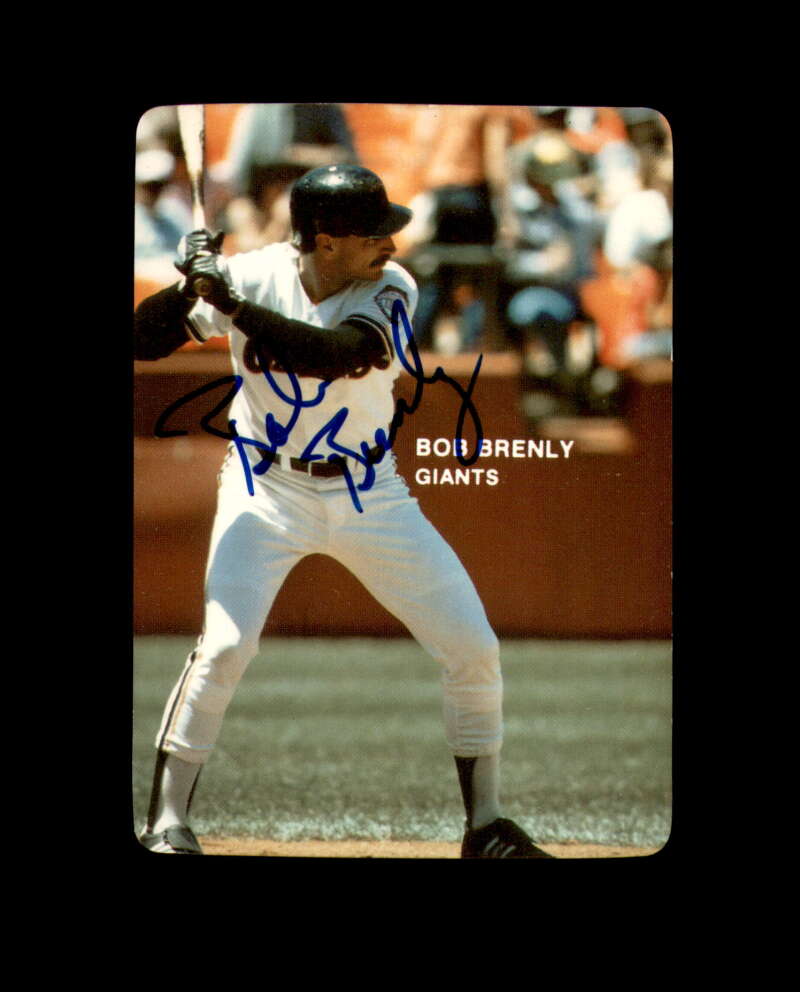 Bob Brenly Hand Signed 1985 Mother's Cookies San Francisco Giants Autograph