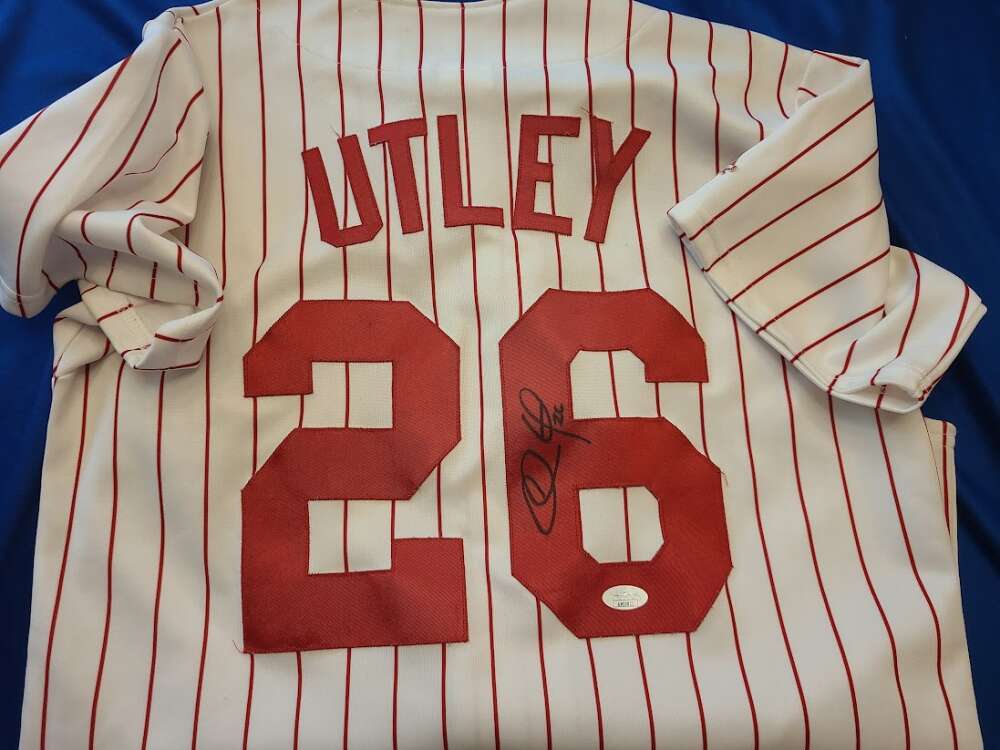 Chase Utley JSA Coa Autograph Phillies Signed Jersey