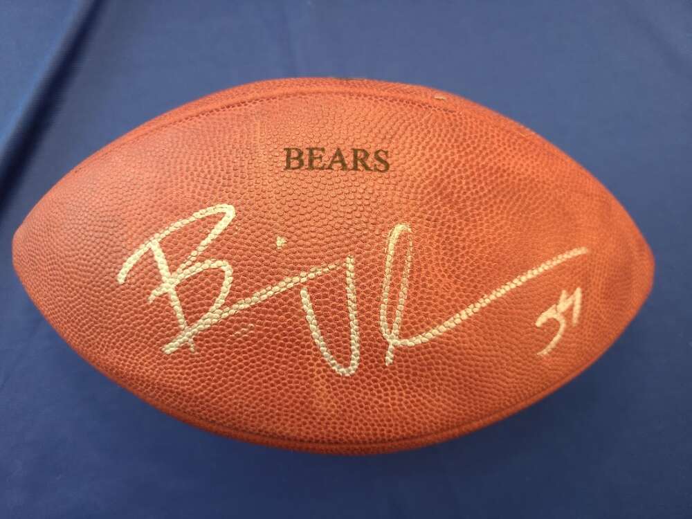 BRIAN URLACHER JSA Coa Signed Game Issued Bears  Wilson The Duke Football 3