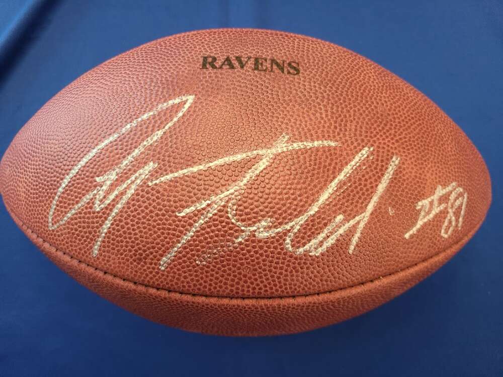 ANQUAN BOLDIN JSA Coa Signed Game Issued Ravens  Wilson The Duke Football