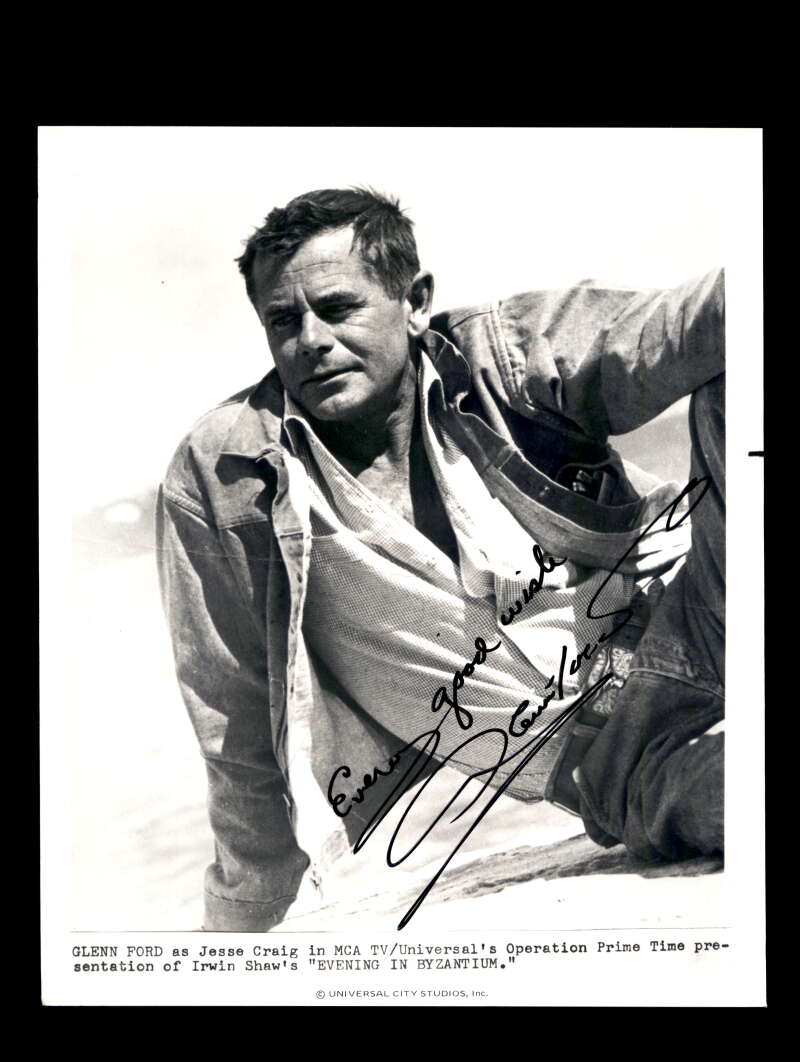 Glenn Ford JSA Cert Signed 8x10 Photo Autograph