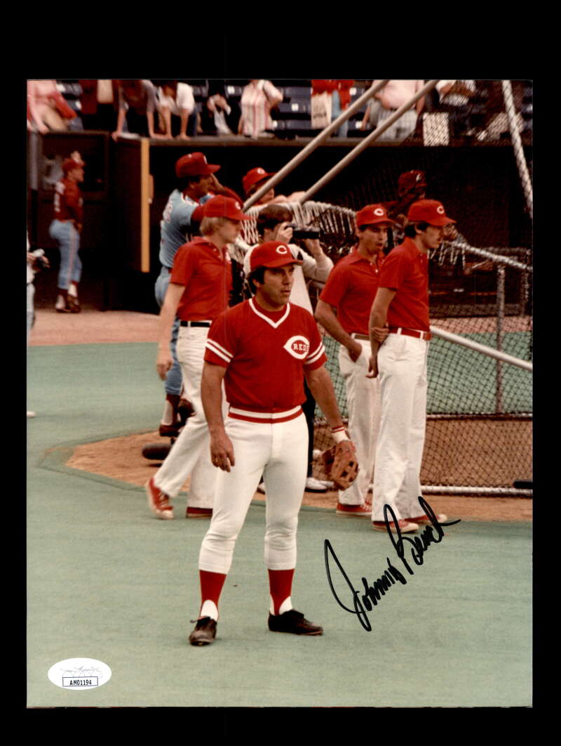 Johnny Bench JSA Coa Signed  8x10 Photo Autograph Reds
