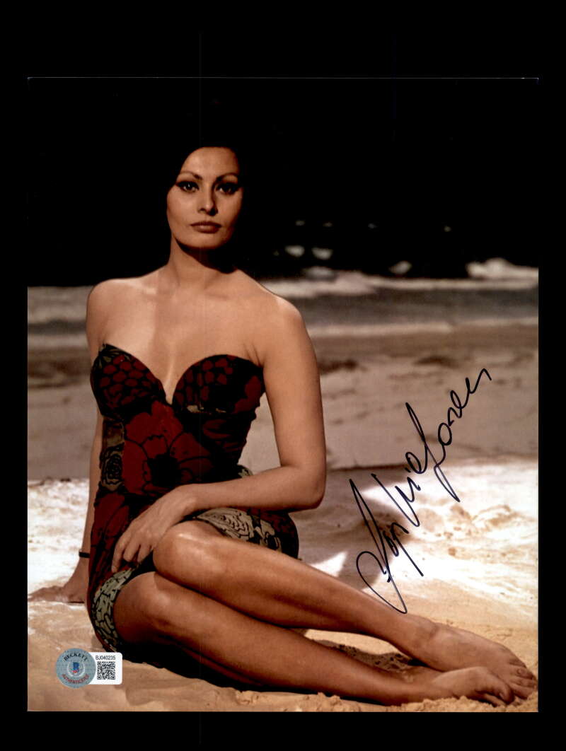 Sophia Loren BAS Beckett Coa Signed 8x10 Photo Autographed