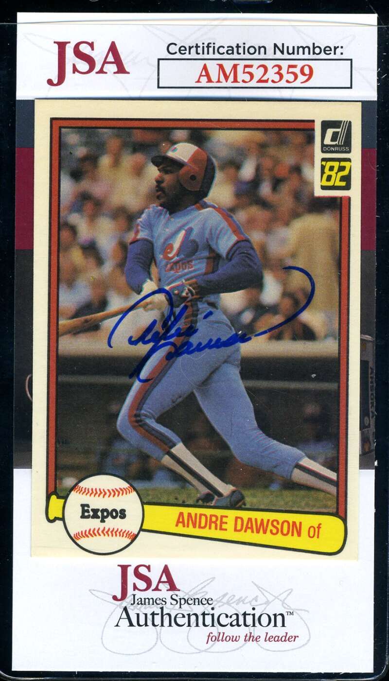 Andre Dawson JSA Coa Signed 1982 Donruss Autograph