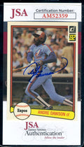 Andre Dawson JSA Coa Signed 1982 Donruss Autograph