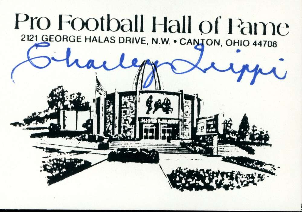 Charley Trippi JSA Coa Signed Hall of Fame Business Card Autograph