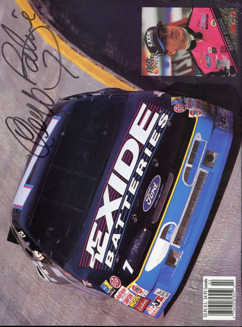Jeff Gordon Geoff Bodine JSA Coa Signed  1995 Beckett Racing Monthly Magazine Autograph