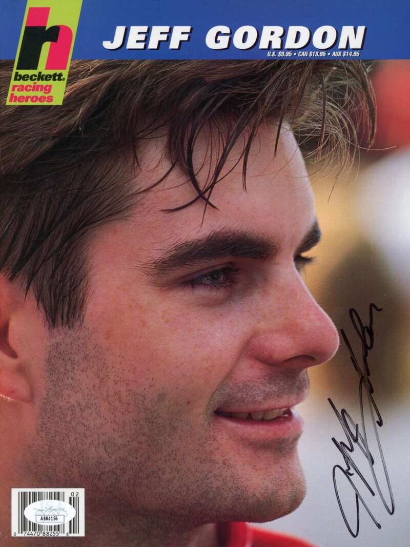 Jeff Gordon JSA Coa Signed  1995 Beckett Racing Heroes Magazine Autograph