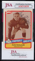 Andy Robustelli JSA Coa Signed 1989 Swell Greats Autograph