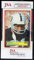 Cliff Branch JSA Coa Signed 1983 Topps Autographed