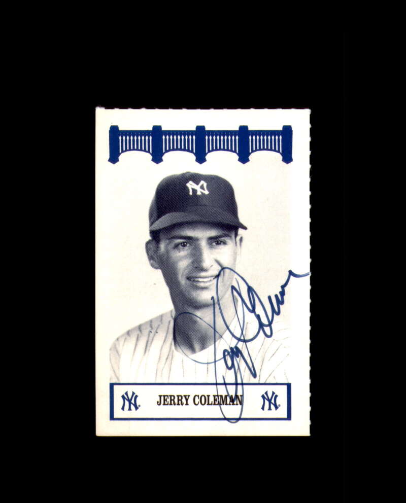 Jerry Coleman Signed 1992 Wiz Yankees of The 50's New York Yankees Autograph