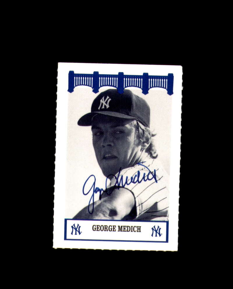 George Medich Signed 1992 Wiz The 70's New York Yankees Autograph