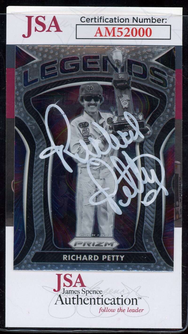 Richard Petty JSA Coa Signed 2021 Panini Prizm Legends Autograph